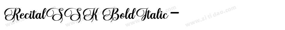 RecitalSSK BoldItalic字体转换